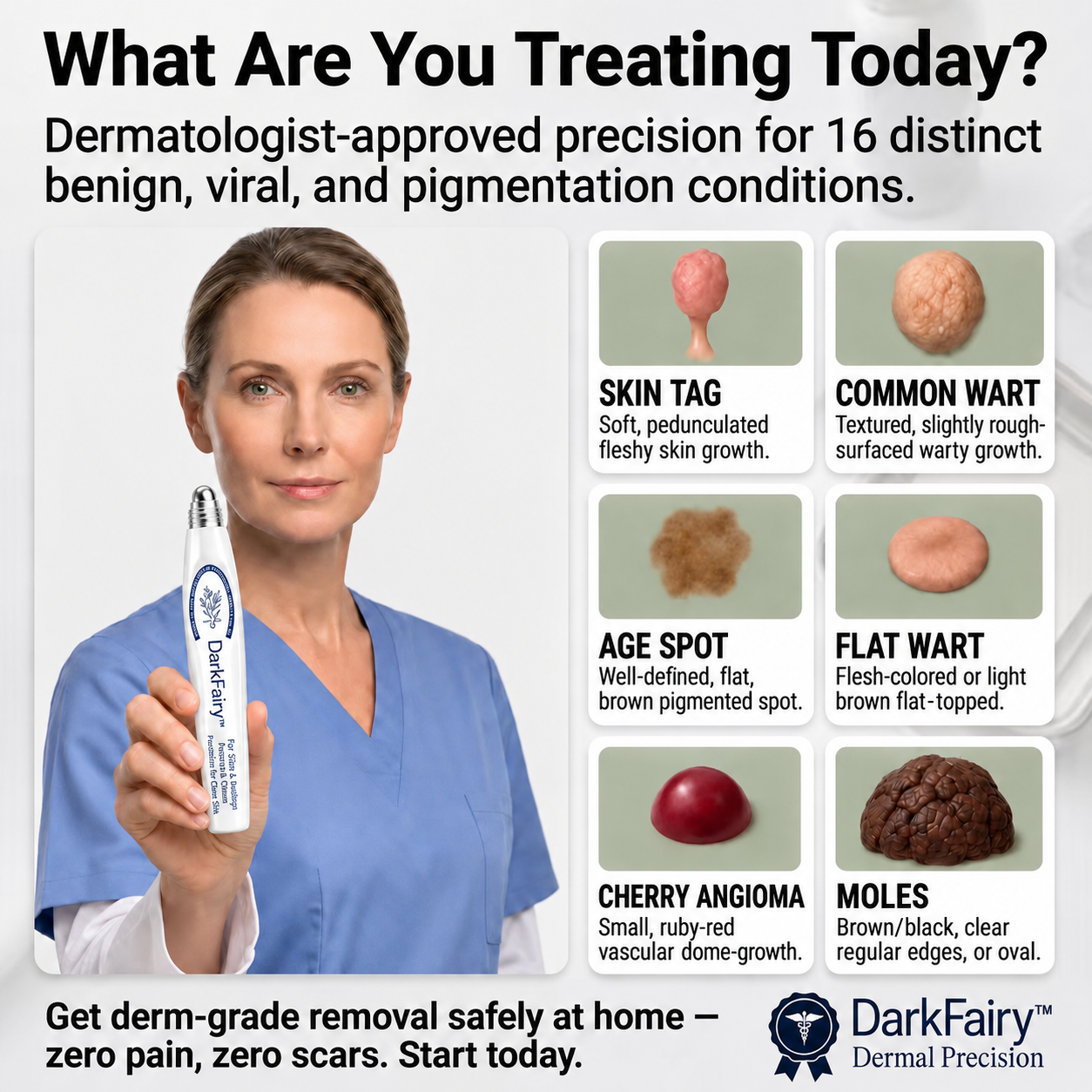 𝘿𝙖𝙧𝙠𝙁𝙖𝙞𝙧𝙮™👩‍⚕️ 𝟕-𝐃𝒂𝘆 𝐒𝗸𝐢𝐧 𝐓𝒂𝗴 & 𝐒𝐩𝙤𝐭 𝐄𝐫𝒂𝐬𝙚𝐫 Painless & Scar-Free Advanced Imperfection Removal Rollerball Pen