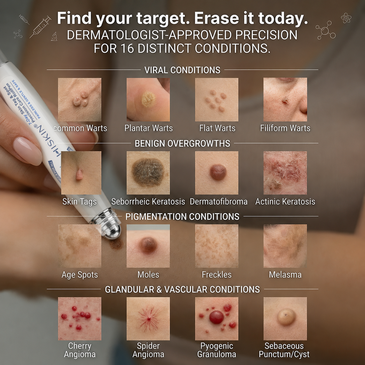 𝘿𝙖𝙧𝙠𝙁𝙖𝙞𝙧𝙮®👩‍⚕️ 𝟕-𝐃𝒂𝘆 𝐒𝗸𝐢𝐧 𝐓𝒂𝗴 & 𝐒𝐩𝙤𝐭 𝐄𝐫𝒂𝐬𝙚𝐫 Painless & Scar-Free Advanced Imperfection Removal Rollerball Pen