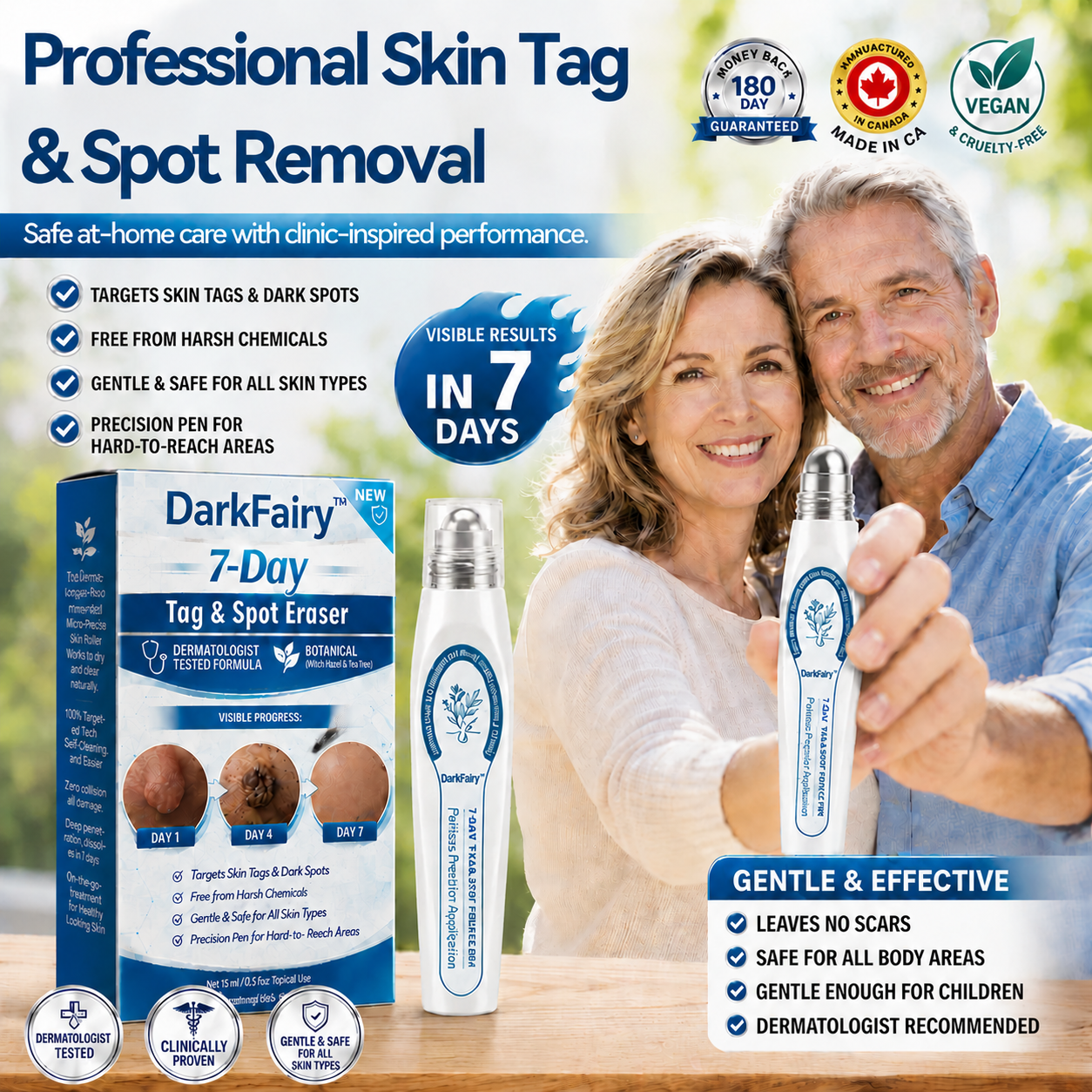 𝘿𝙖𝙧𝙠𝙁𝙖𝙞𝙧𝙮™👩‍⚕️ 𝟕-𝐃𝒂𝘆 𝐒𝗸𝐢𝐧 𝐓𝒂𝗴 & 𝐒𝐩𝙤𝐭 𝐄𝐫𝒂𝐬𝙚𝐫 Painless & Scar-Free Advanced Imperfection Removal Rollerball Pen